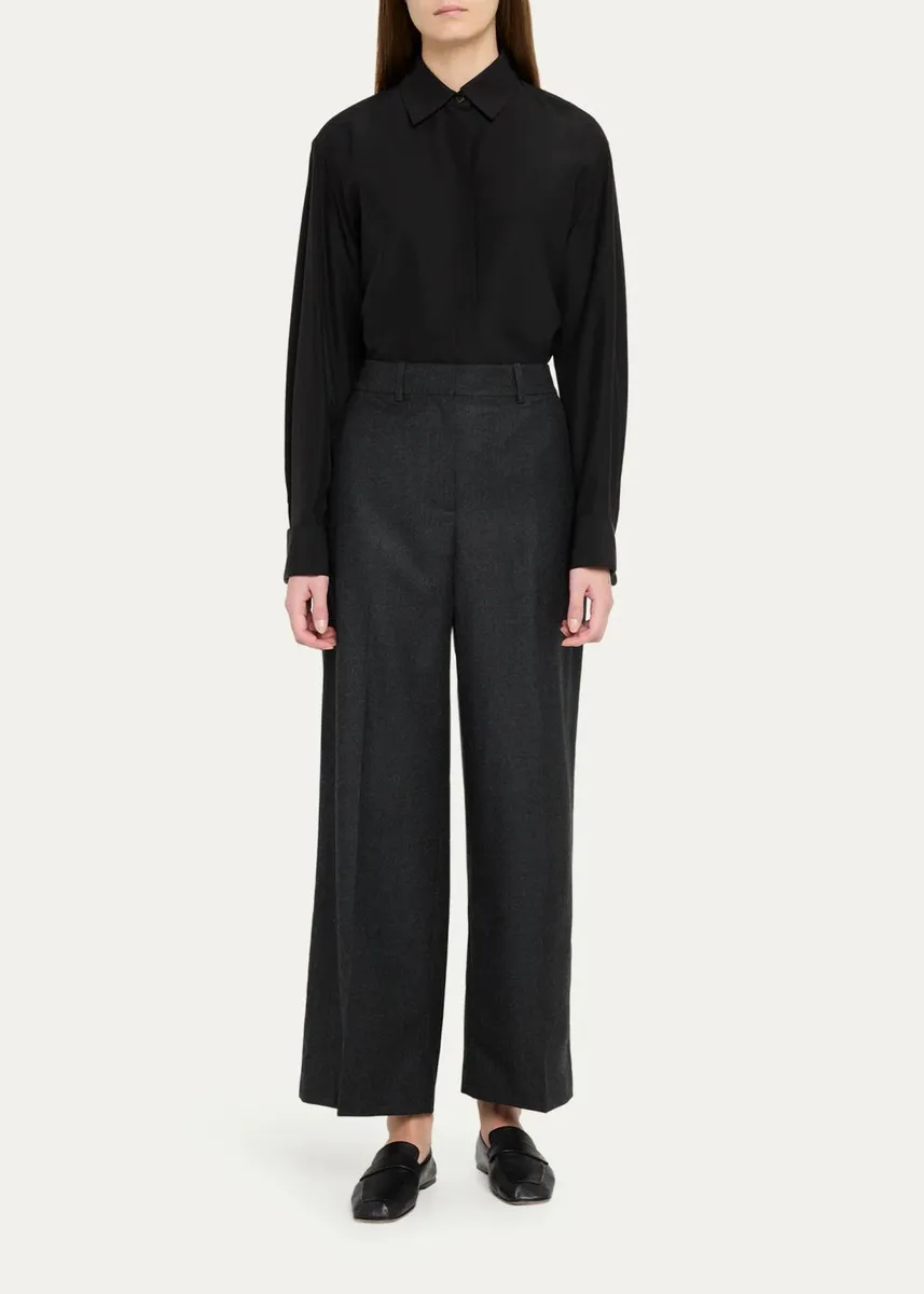 Theory Pleated-Front Virgin Wool Pants | Thumbnail 2