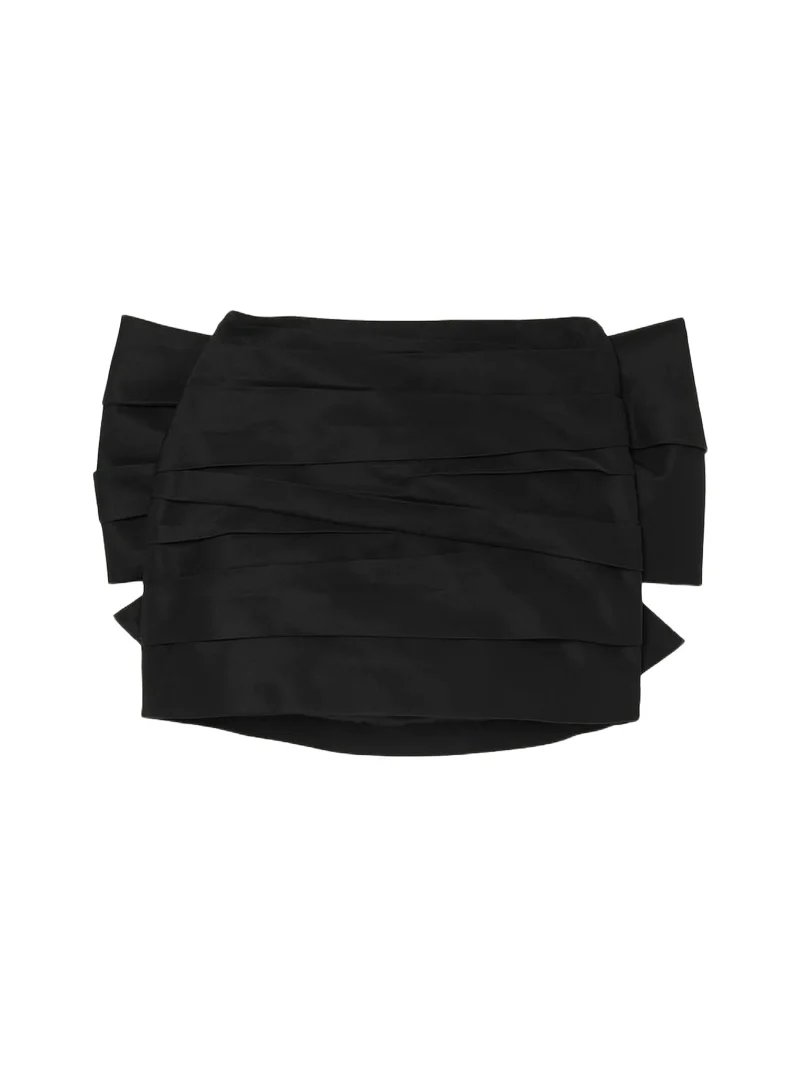Ruched Bow Mini Skirt Ruched Bow Mini Skirt