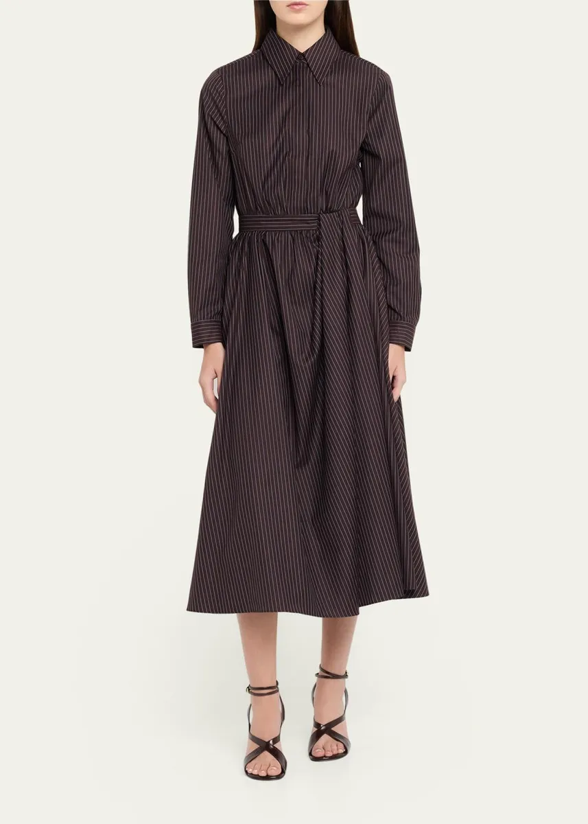 Rosie Assoulin Nip/Tuck Pinstripe Shirtdress | Thumbnail 2