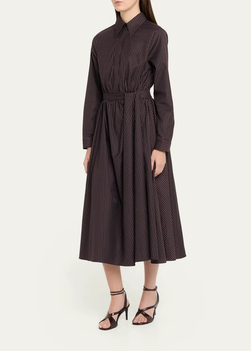 Rosie Assoulin Nip/Tuck Pinstripe Shirtdress | Thumbnail 4
