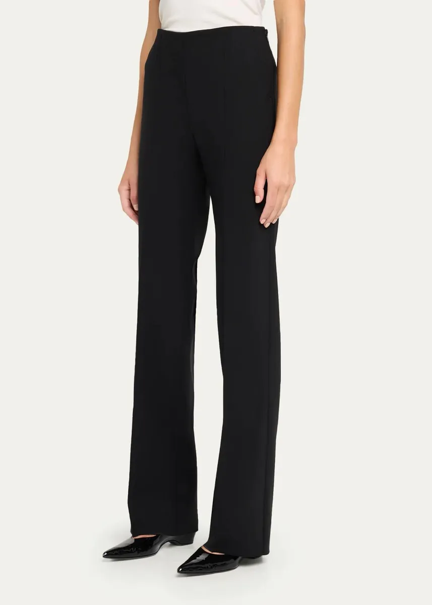 Max Mara Morata Stretch Wool Straight-Leg Pants | Thumbnail 4