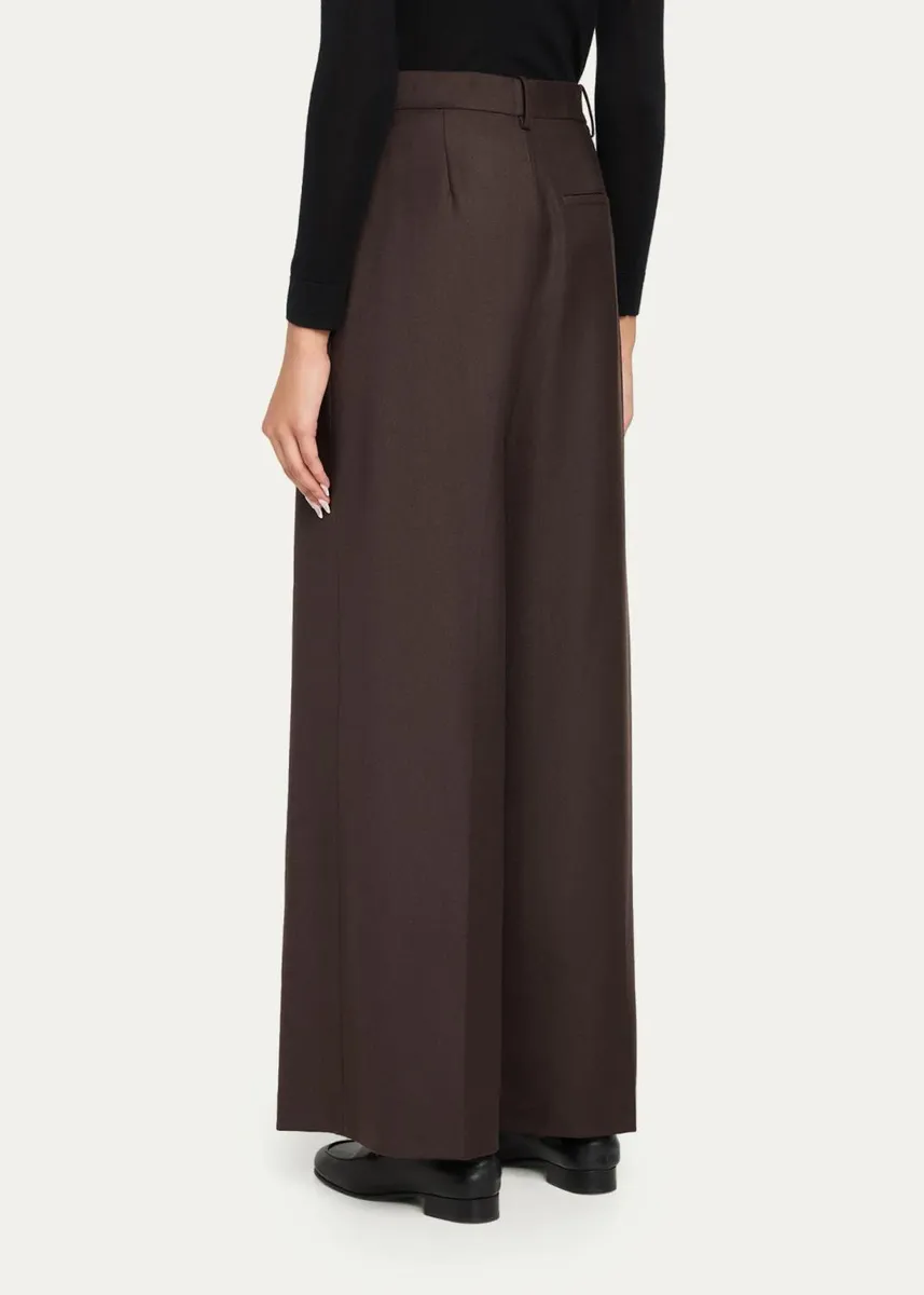Theory Pleated Wide-Leg Trousers | Thumbnail 3