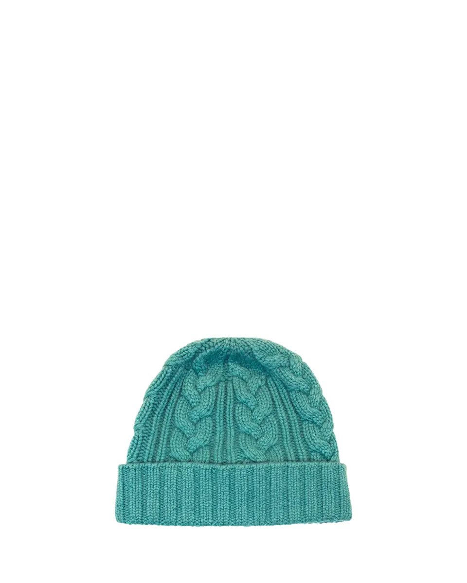Bergdorf Goodman Men's Cable-Knit Cuffed Cashmere Beanie Hat | Thumbnail 2 Bergdorf Goodman Men's Cable-Knit Cuffed Cashmere Beanie Hat | Thumbnail 2