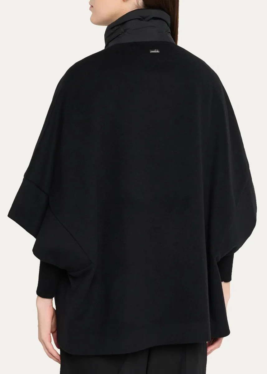Cinzia Rocca Wool Cape with Quilted Pockets | Thumbnail 3 Cinzia Rocca Wool Cape with Quilted Pockets | Thumbnail 3