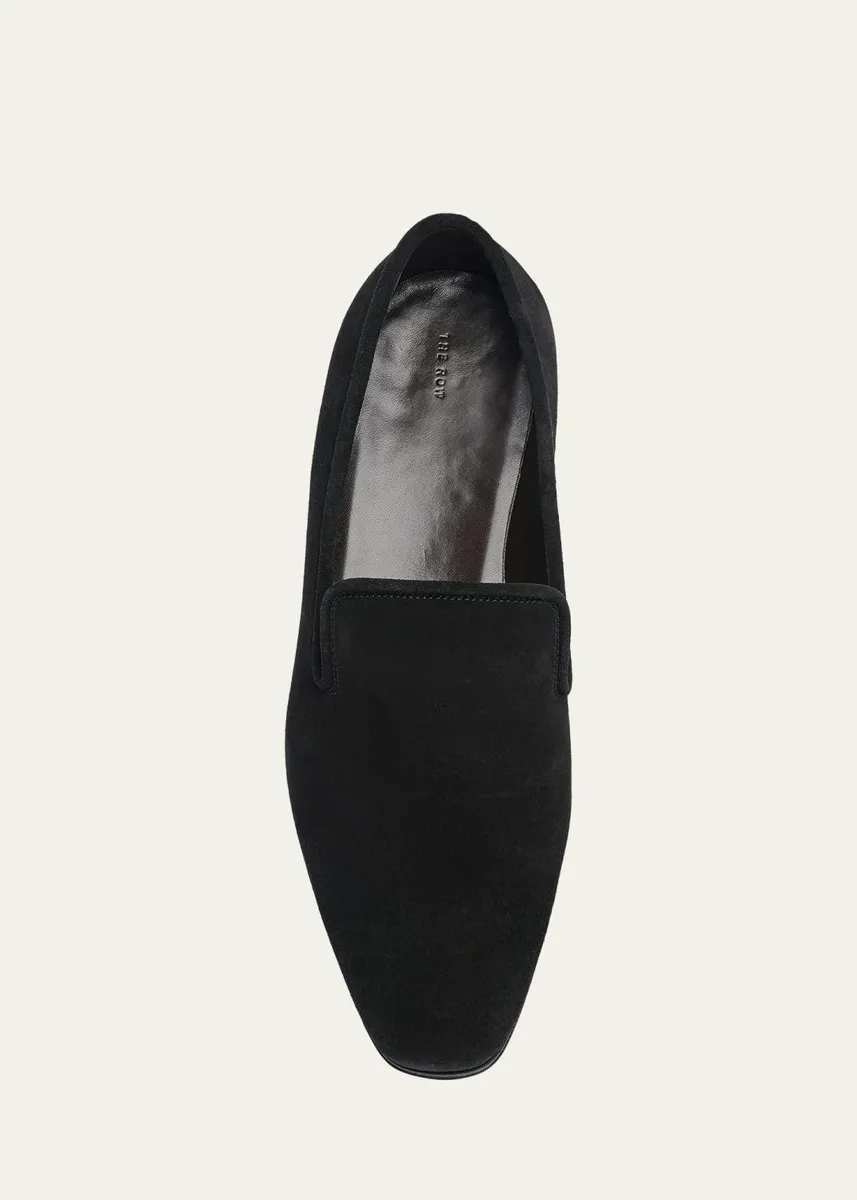 The Row Men's Marc Suede Venetian Loafers | Thumbnail 3