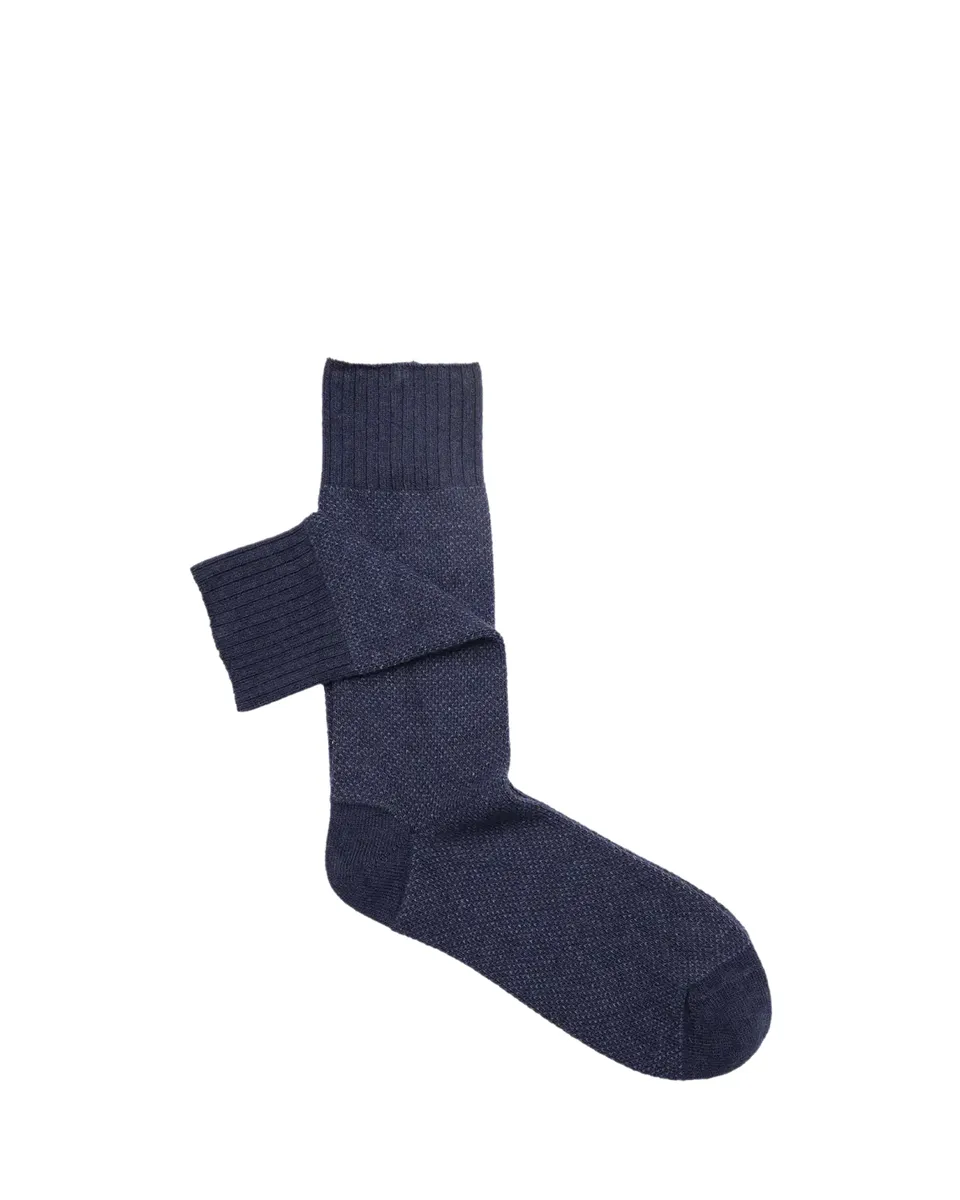 Sozzi Calze Men's Birdseye Oxford Crew Socks | Thumbnail 2