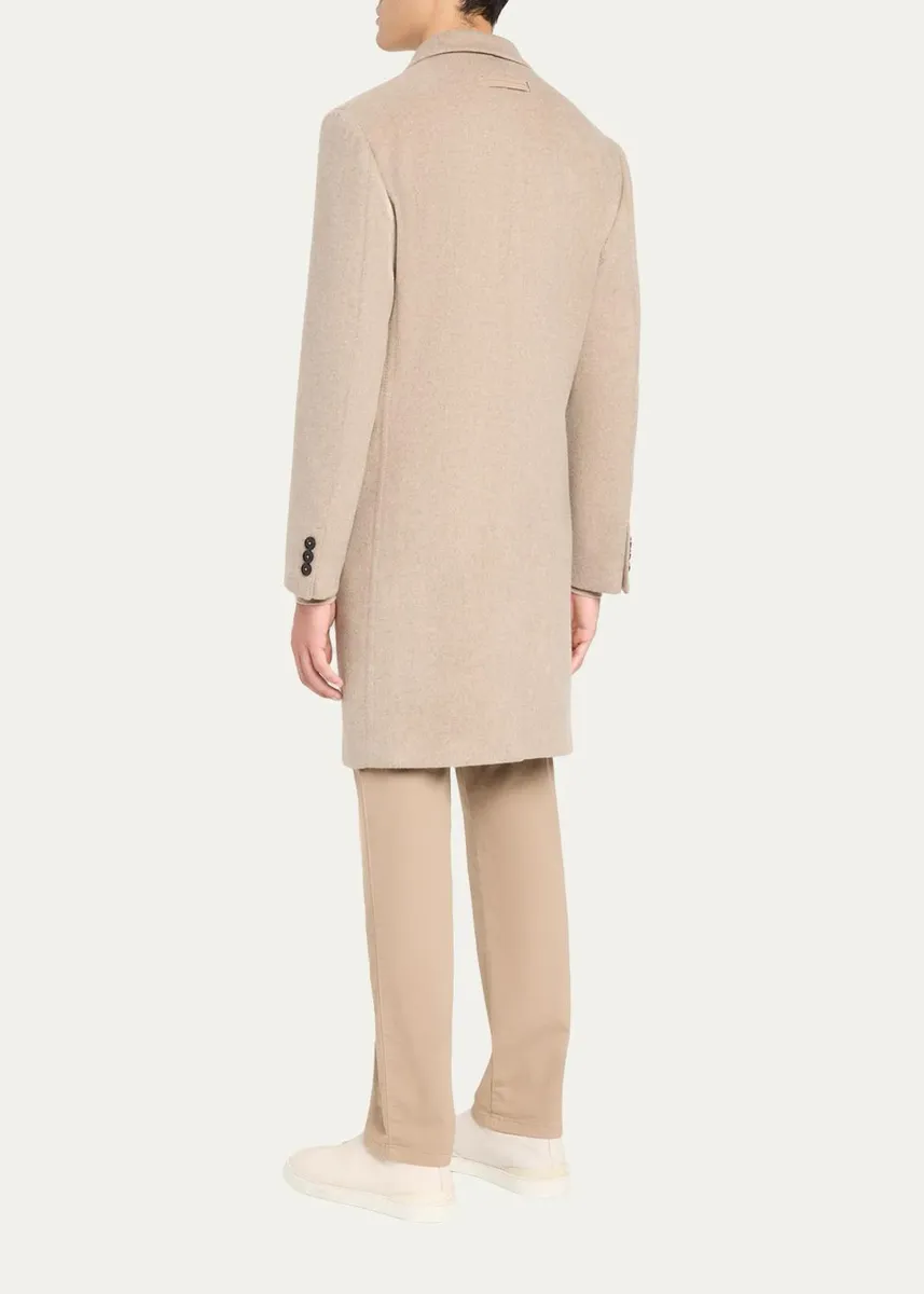 Zegna Men's Cashmere Single-Breasted Overcoat | Thumbnail 3 Zegna Men's Cashmere Single-Breasted Overcoat | Thumbnail 3