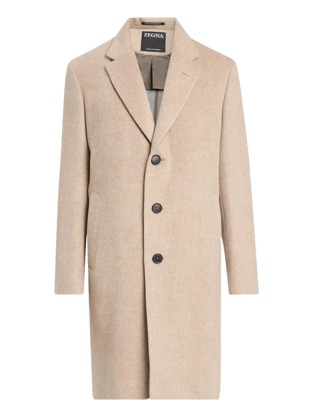 Zegna Men's Cashmere Single-Breasted Overcoat