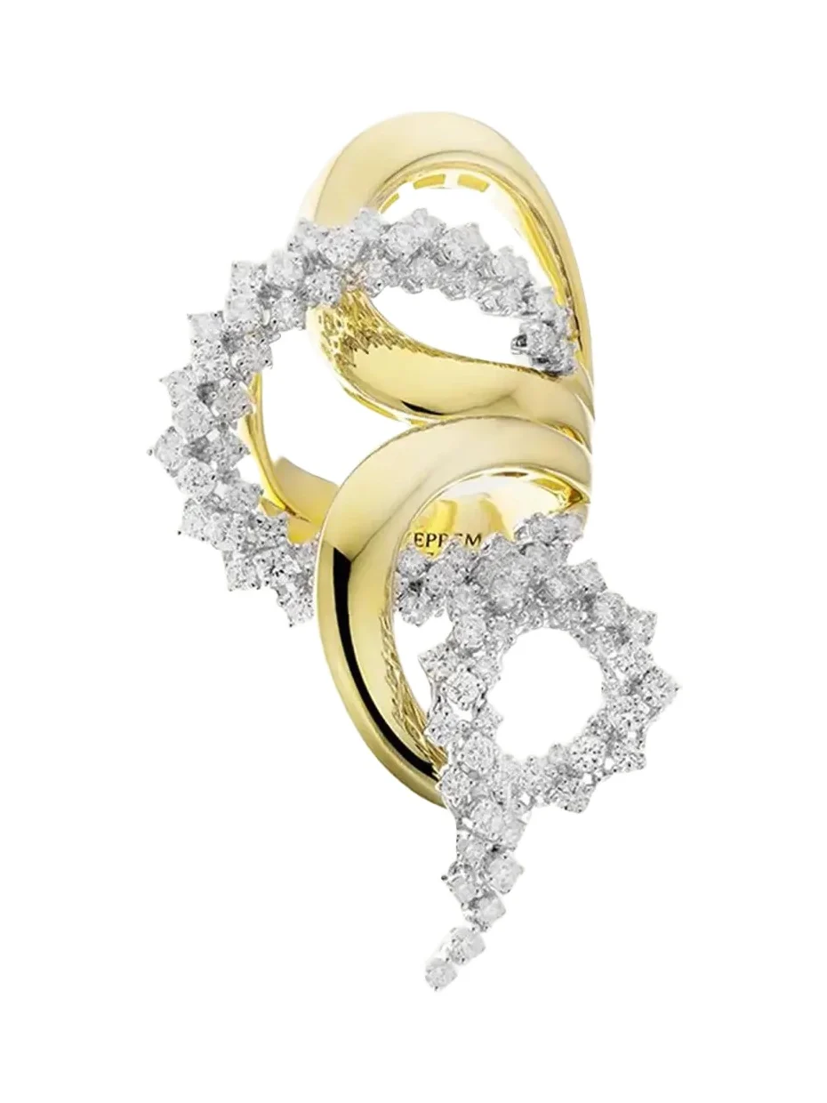 18K Golden Strada Stackable Diamond Ring 18K Golden Strada Stackable Diamond Ring