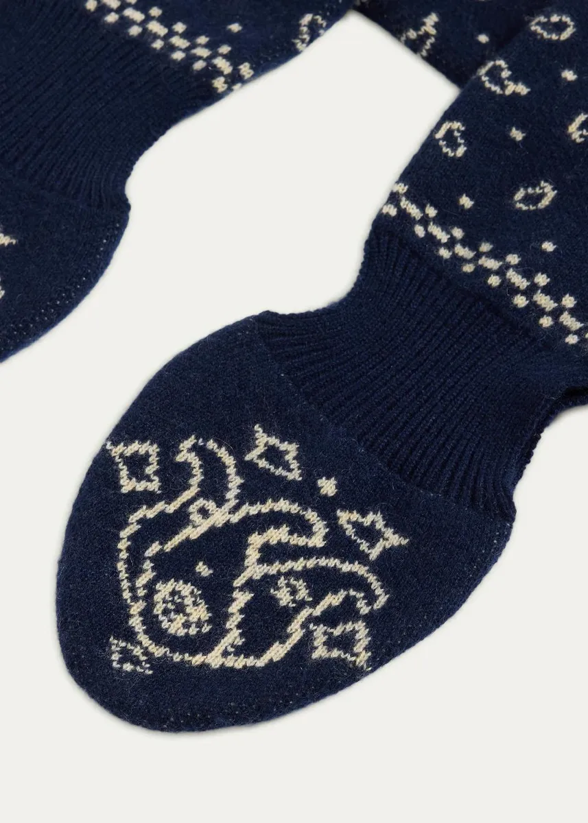 Guest In Residence Bandana Bowtie Wool-Cashmere Scarf | Thumbnail 7