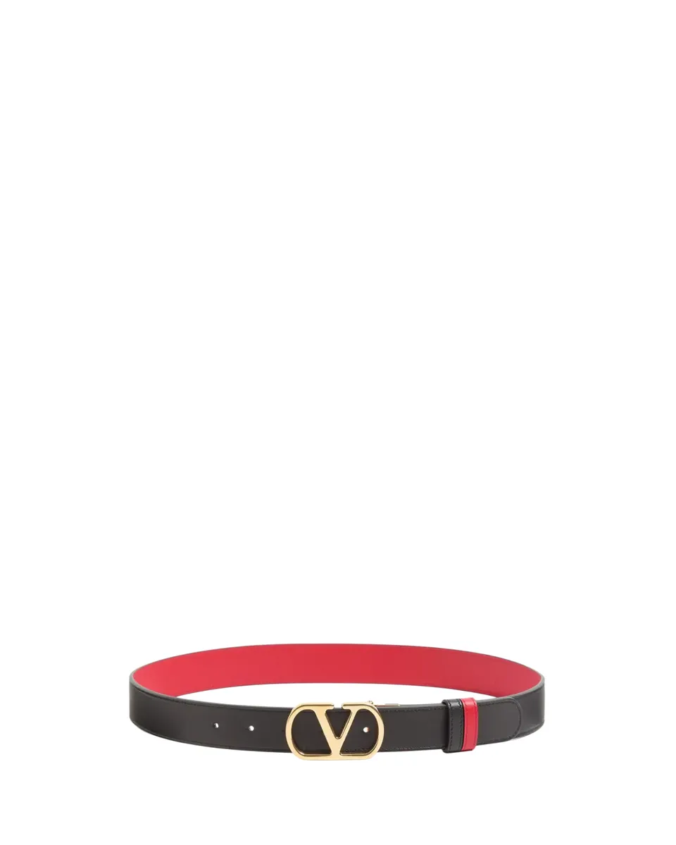Valentino Garavani Reversible VLogo Signature Belt In Glossy Calfskin 30MM | Thumbnail 2 Valentino Garavani Reversible VLogo Signature Belt In Glossy Calfskin 30MM | Thumbnail 2