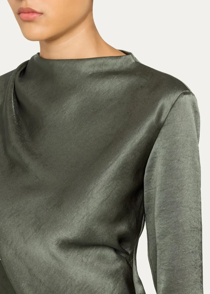 Vince Draped Cowl-Neck Blouse | Thumbnail 5 Vince Draped Cowl-Neck Blouse | Thumbnail 5