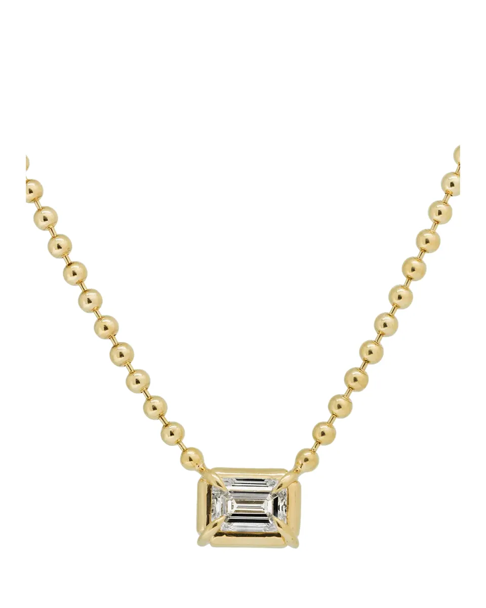 Dara Kaye Solar Drop Emerald Solitaire Necklace | Thumbnail 2 Dara Kaye Solar Drop Emerald Solitaire Necklace | Thumbnail 2