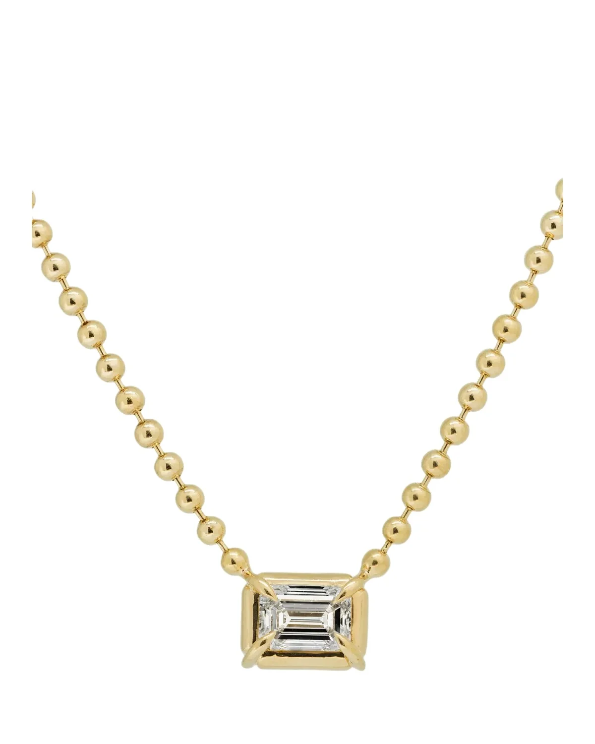 Solar Drop Emerald Solitaire Necklace Solar Drop Emerald Solitaire Necklace