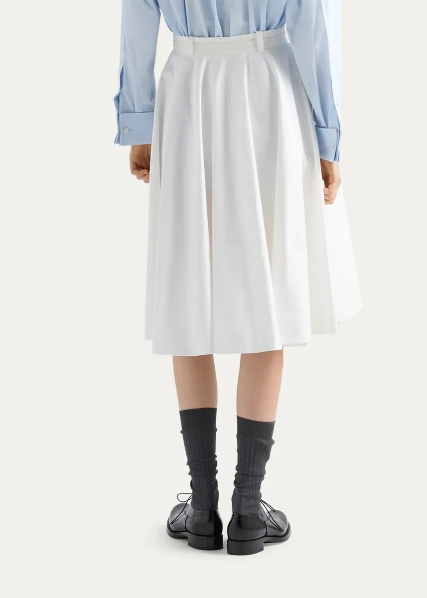 Prada Belted A-Line Midi Skirt | Thumbnail 3 Prada Belted A-Line Midi Skirt | Thumbnail 3