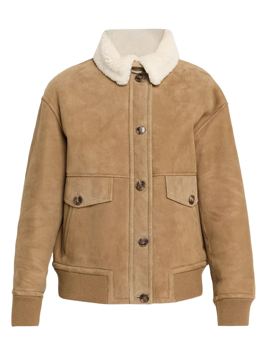 Yves Salomon Lamb Shearling Aviator Jacket