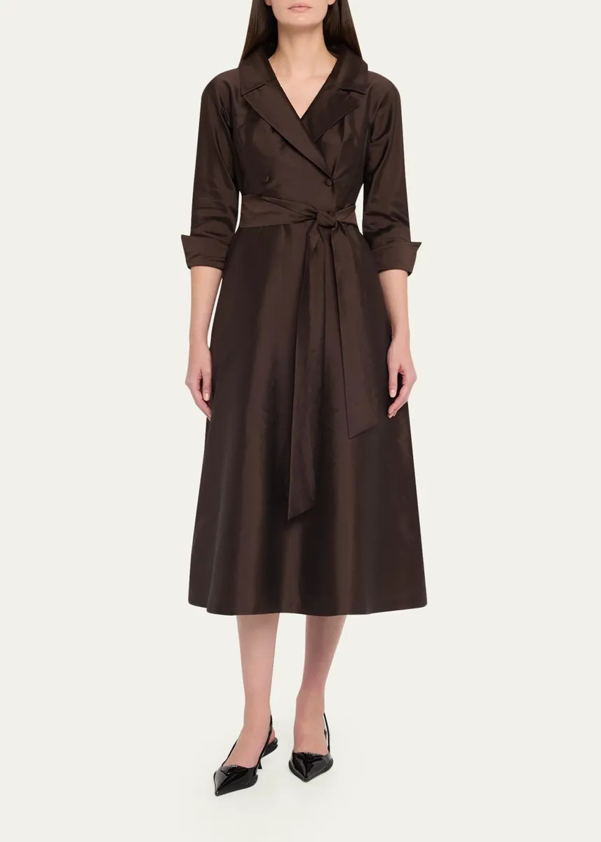 Rickie Freeman for Teri Jon Taffeta Shirtwaist Gown | Thumbnail 2