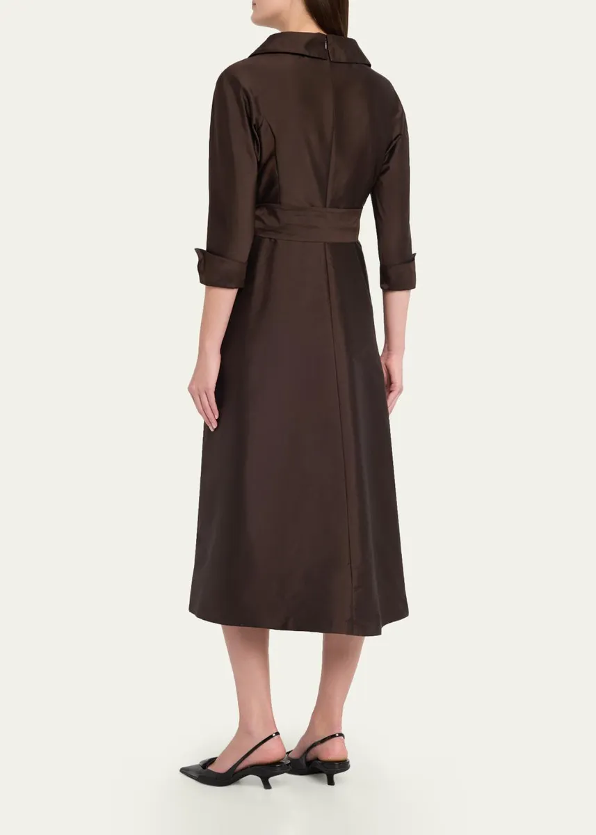 Rickie Freeman for Teri Jon Taffeta Shirtwaist Gown | Thumbnail 3