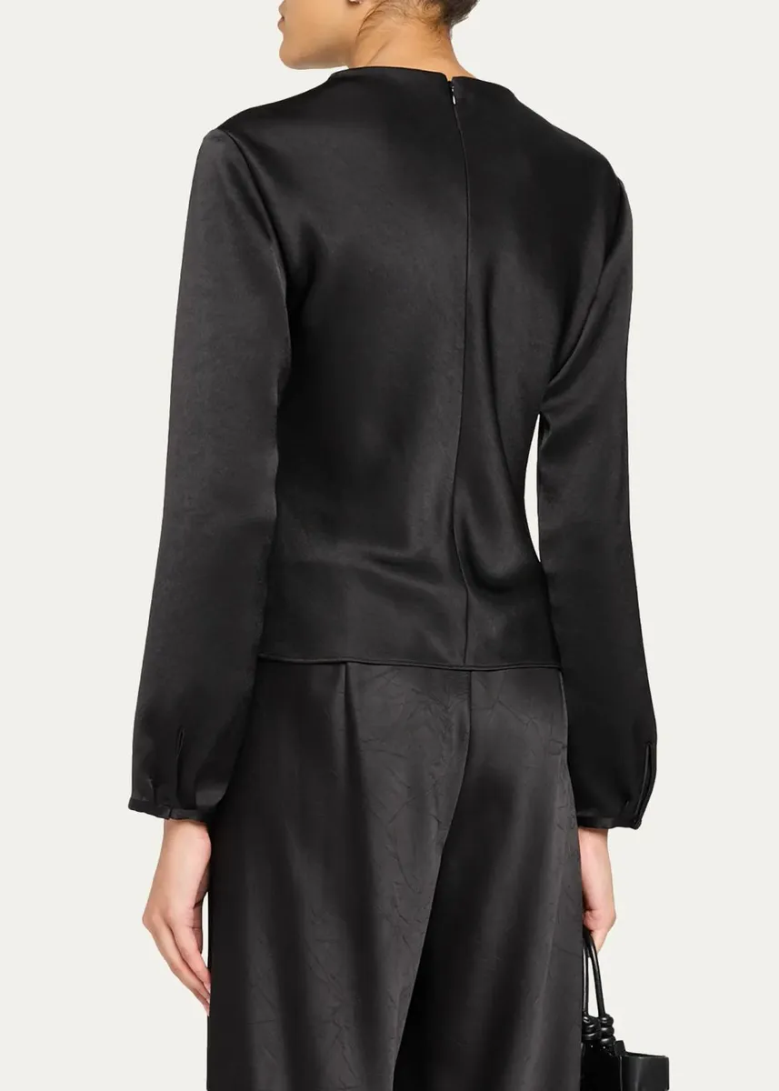 Vince Draped Cowl-Neck Blouse | Thumbnail 3