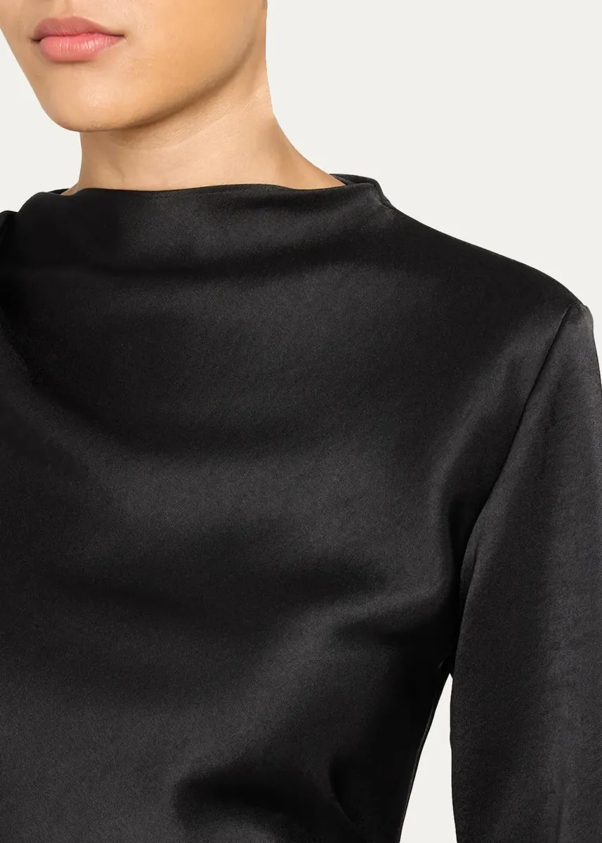 Vince Draped Cowl-Neck Blouse | Thumbnail 5