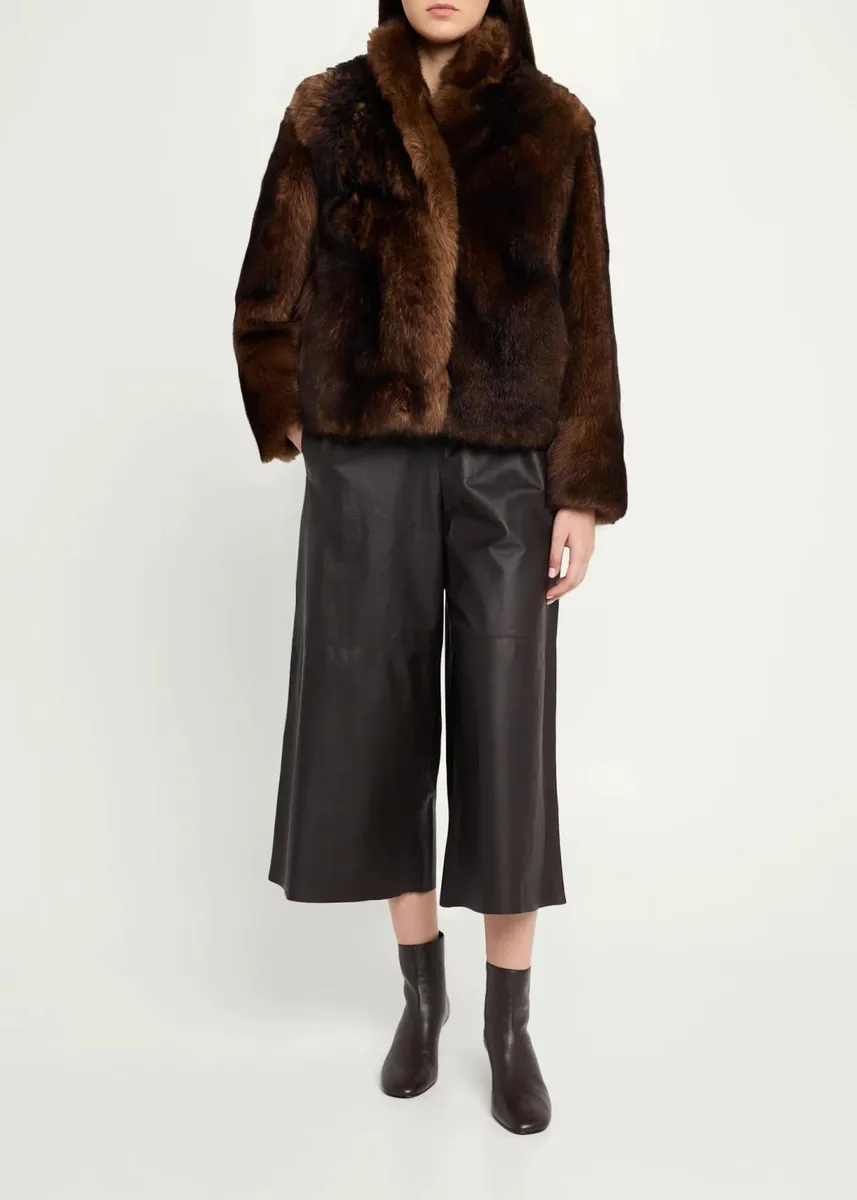Yves Salomon Lamb Shearling Short Coat | Thumbnail 2 Yves Salomon Lamb Shearling Short Coat | Thumbnail 2