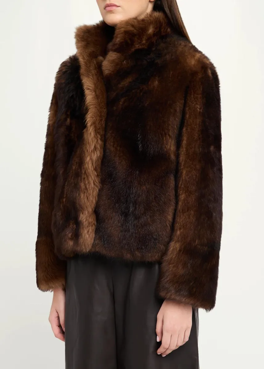 Yves Salomon Lamb Shearling Short Coat | Thumbnail 4 Yves Salomon Lamb Shearling Short Coat | Thumbnail 4