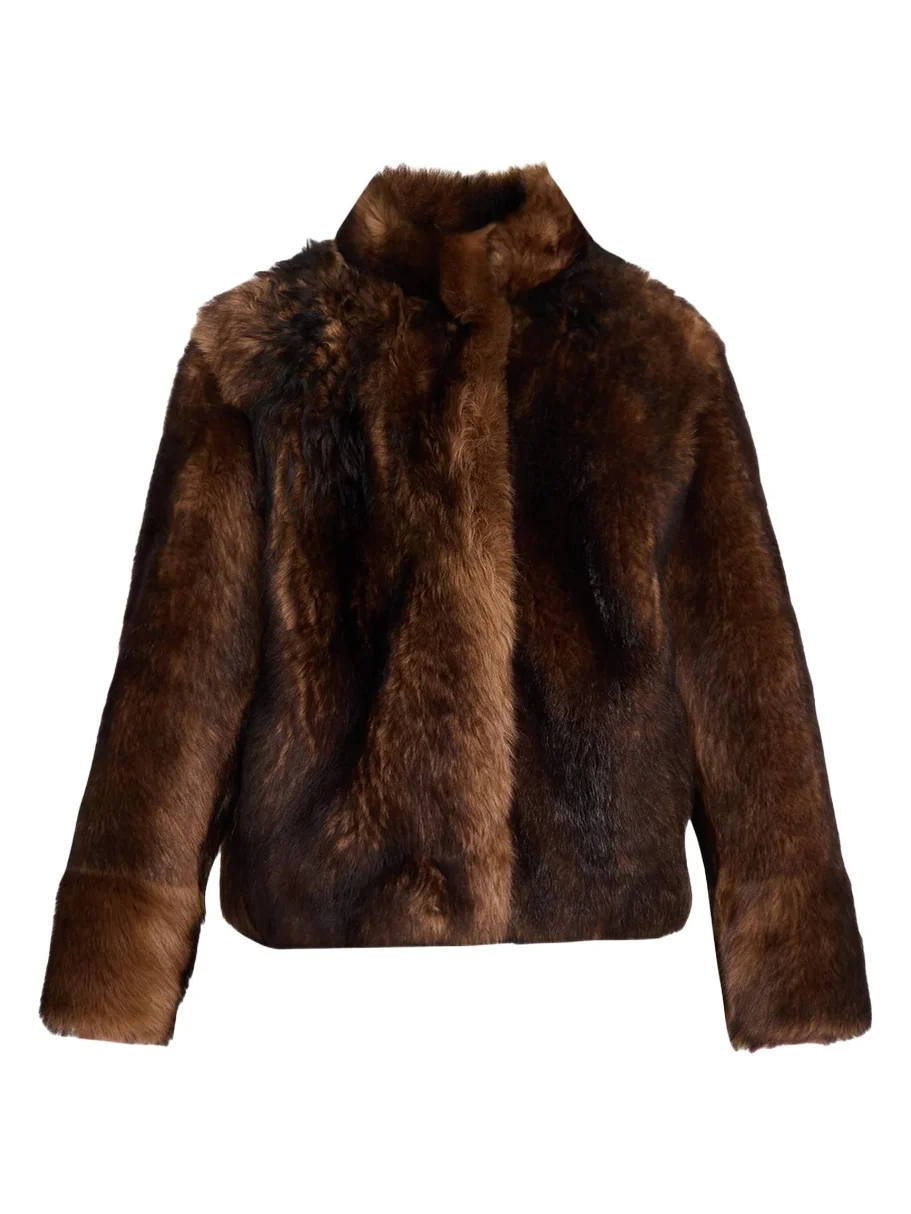 Yves Salomon Lamb Shearling Short Coat