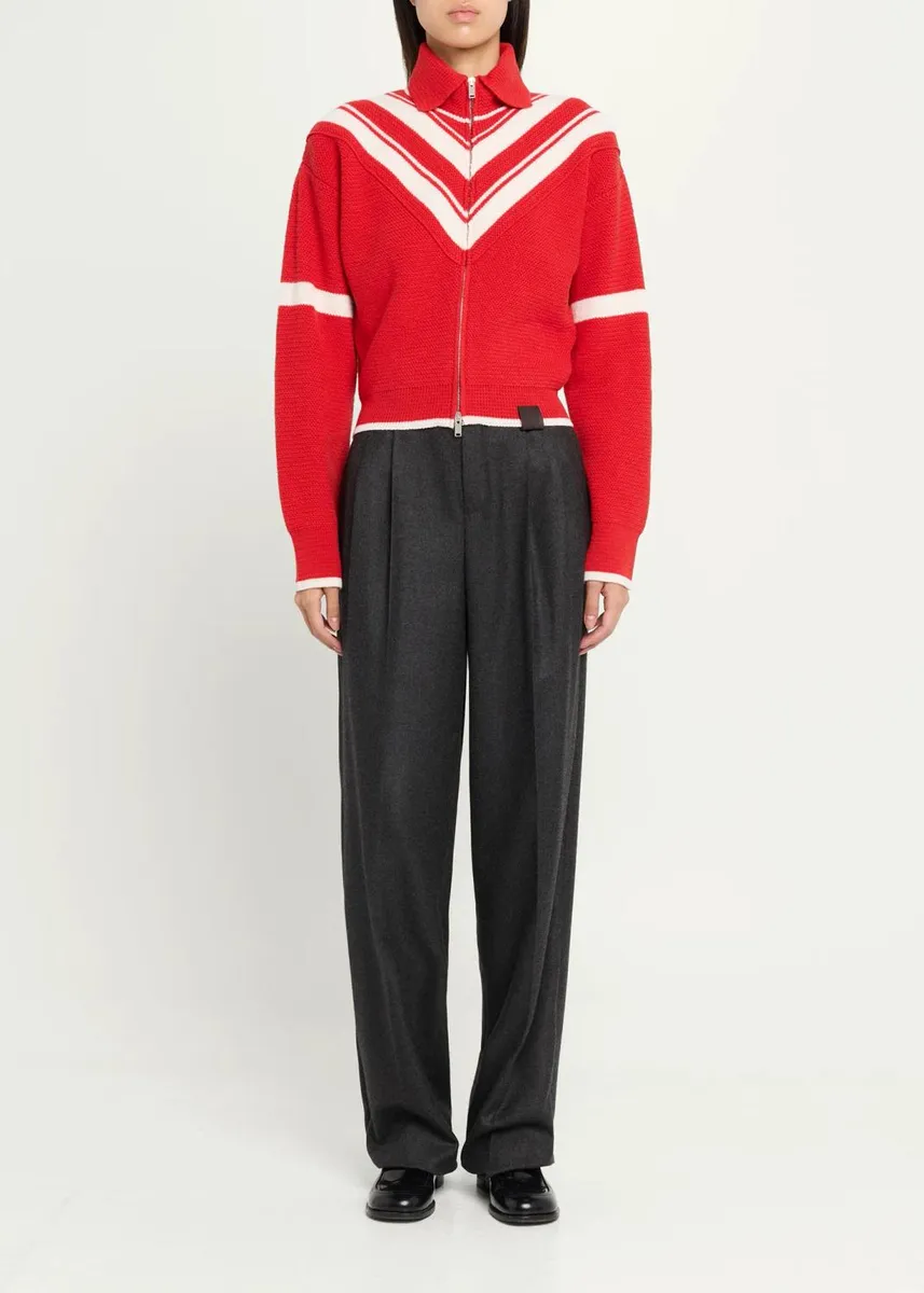 Stella McCartney Sporty 80s Striped Wool Zip Jacket | Thumbnail 2 Stella McCartney Sporty 80s Striped Wool Zip Jacket | Thumbnail 2