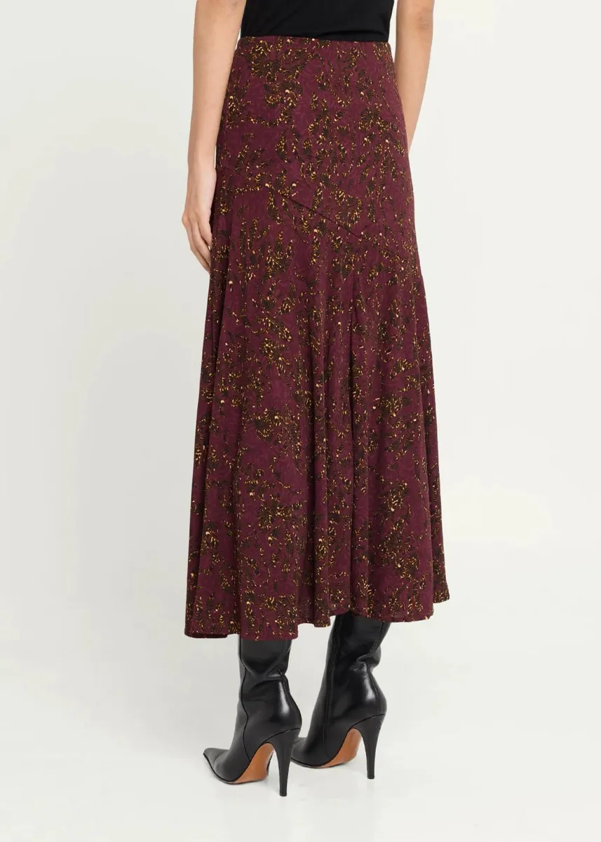 Ulla Johnson Fiona Fit & Flare Jersey Midi Skirt | Thumbnail 3