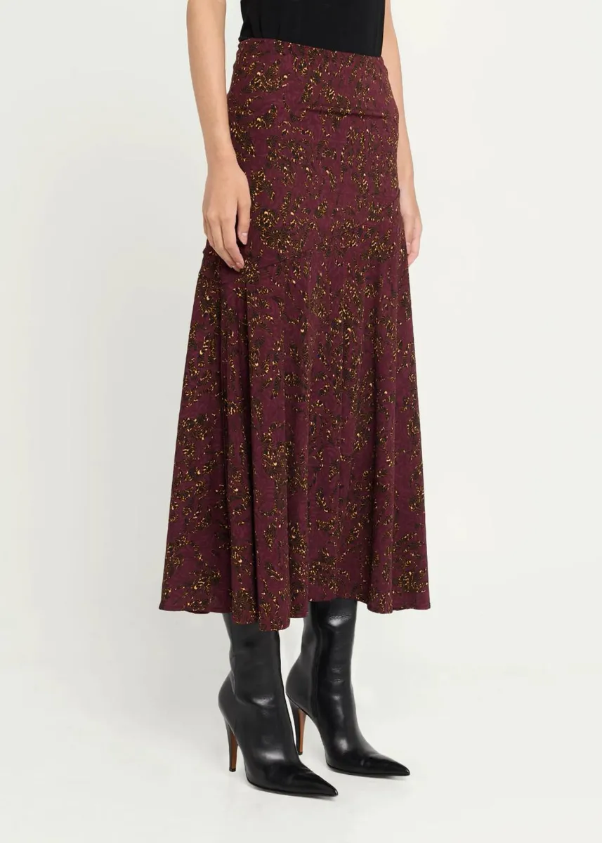 Ulla Johnson Fiona Fit & Flare Jersey Midi Skirt | Thumbnail 4