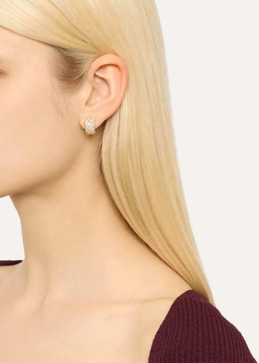 Paul Morelli Confetti Large Snap Hoop Earrings in 18K Yellow Gold, 2.0tcw | Thumbnail 2 Paul Morelli Confetti Large Snap Hoop Earrings in 18K Yellow Gold, 2.0tcw | Thumbnail 2