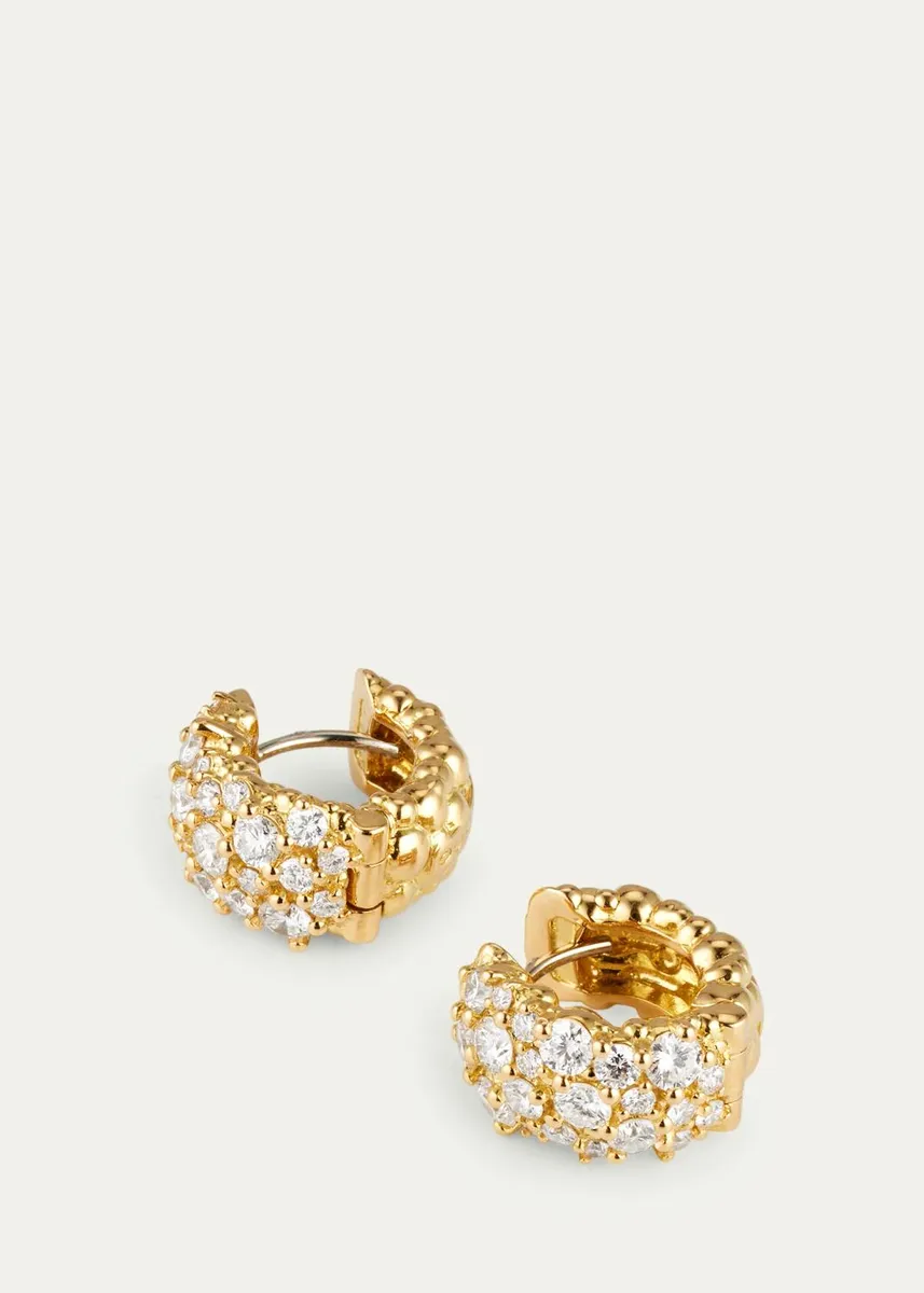 Paul Morelli Confetti Large Snap Hoop Earrings in 18K Yellow Gold, 2.0tcw | Thumbnail 3 Paul Morelli Confetti Large Snap Hoop Earrings in 18K Yellow Gold, 2.0tcw | Thumbnail 3