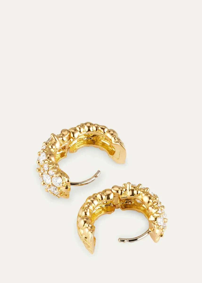 Paul Morelli Confetti Large Snap Hoop Earrings in 18K Yellow Gold, 2.0tcw | Thumbnail 4 Paul Morelli Confetti Large Snap Hoop Earrings in 18K Yellow Gold, 2.0tcw | Thumbnail 4