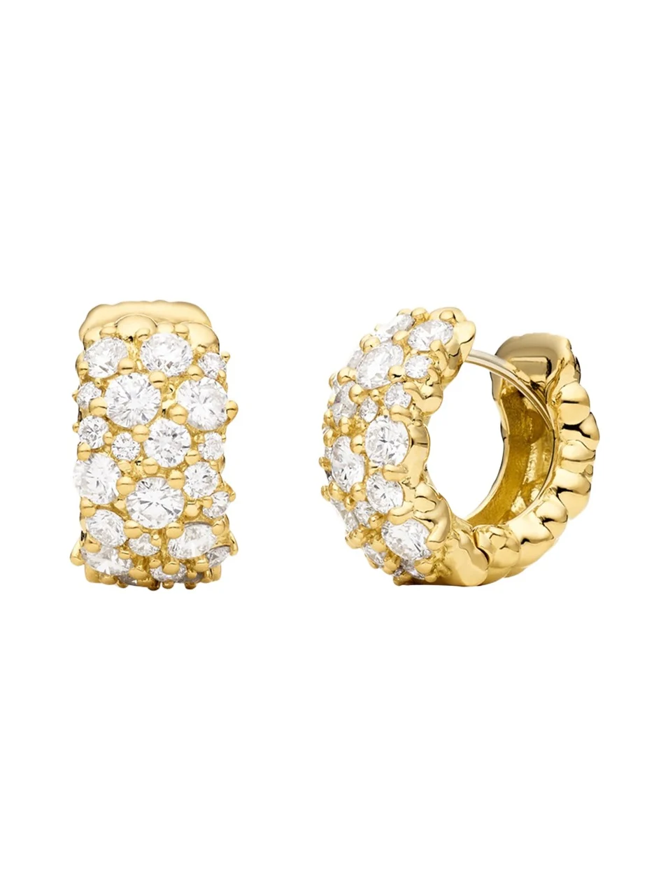 Confetti Large Snap Hoop Earrings in 18K Yellow Gold, 2.0tcw Confetti Large Snap Hoop Earrings in 18K Yellow Gold, 2.0tcw
