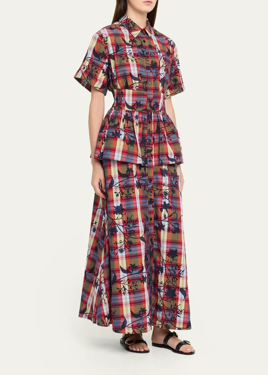 Rosie Assoulin Boogie Woogie Button-Down Plaid Dress | Thumbnail 4 Rosie Assoulin Boogie Woogie Button-Down Plaid Dress | Thumbnail 4