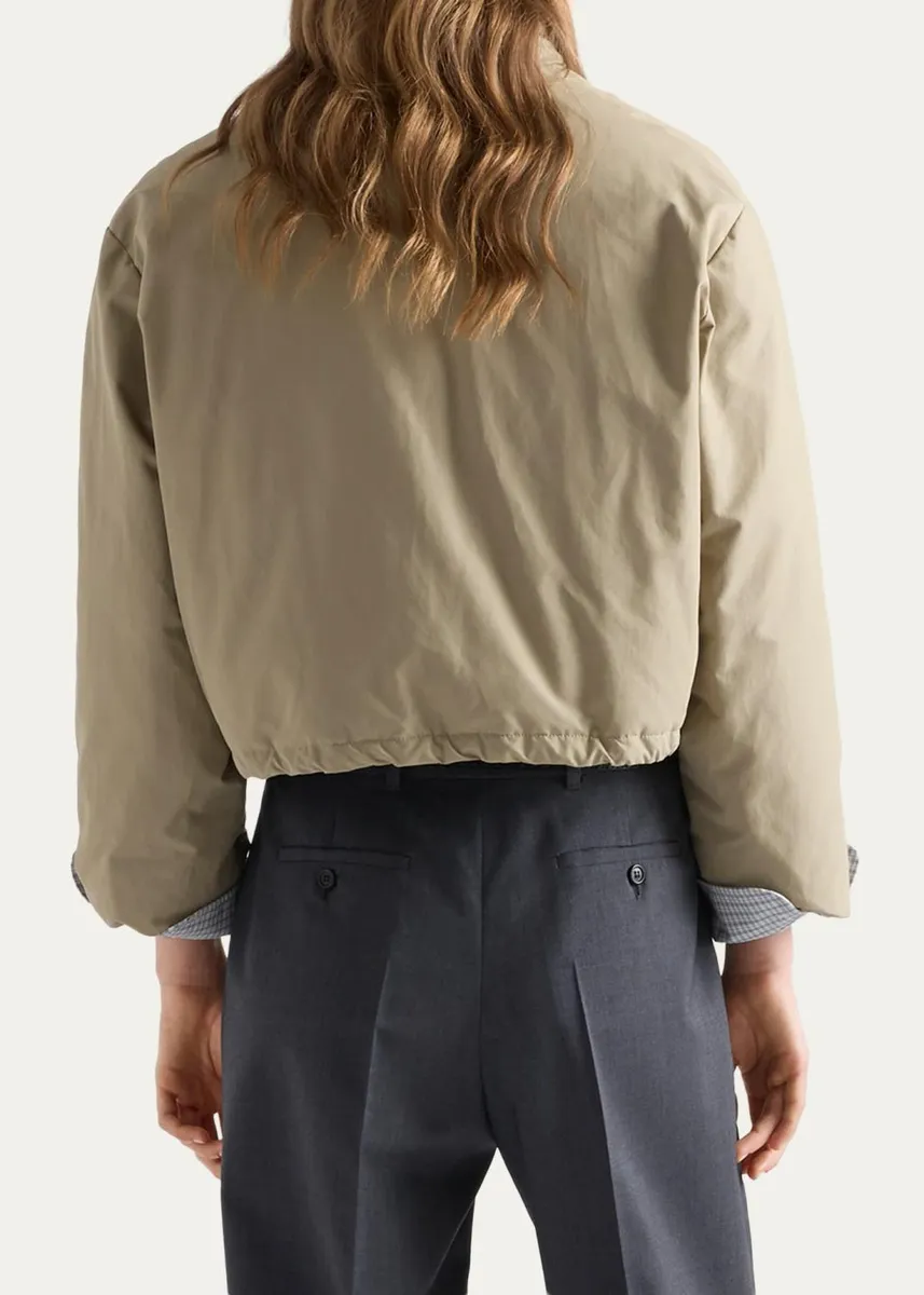 Prada Drawstring-Hem Down Jacket | Thumbnail 3 Prada Drawstring-Hem Down Jacket | Thumbnail 3