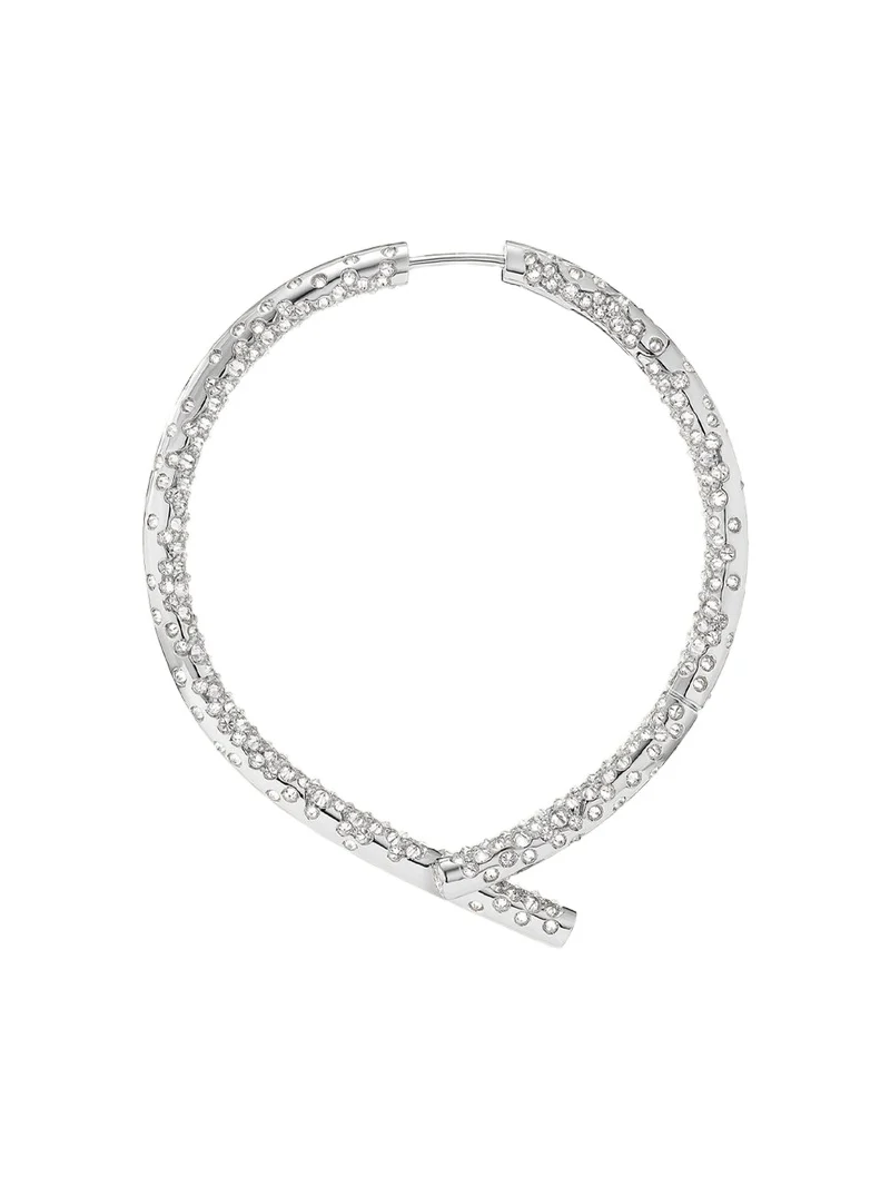 18K White Gold Diamond Oera Hoop Earrings 18K White Gold Diamond Oera Hoop Earrings