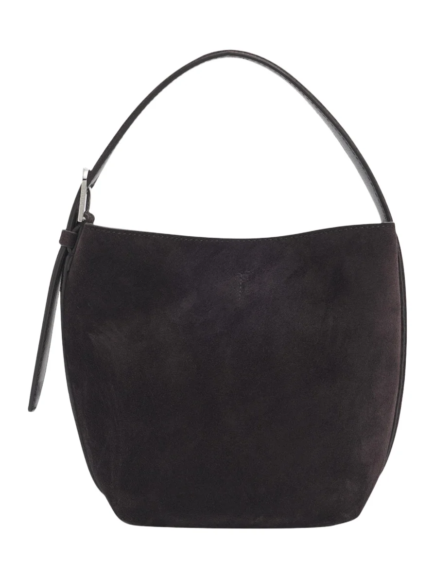 Small Belted Suede Tote Bag Small Belted Suede Tote Bag