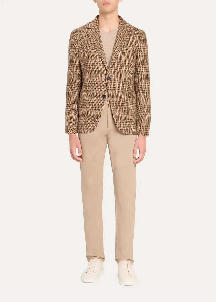 Zegna Men's Cashmere Glen Plaid Single-Breasted Sport Coat | Thumbnail 2 Zegna Men's Cashmere Glen Plaid Single-Breasted Sport Coat | Thumbnail 2