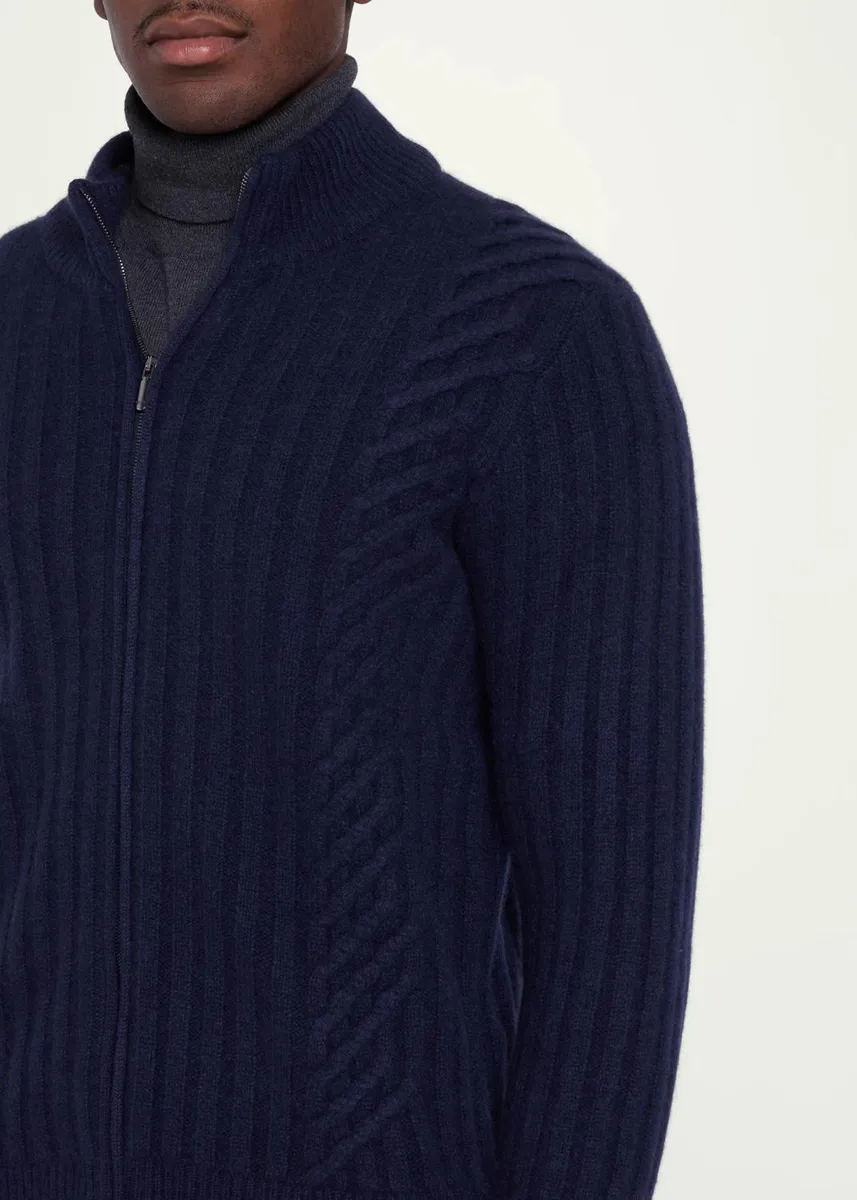 Cesare Attolini Men's Rib-Knit Cashmere Jacket | Thumbnail 5 Cesare Attolini Men's Rib-Knit Cashmere Jacket | Thumbnail 5