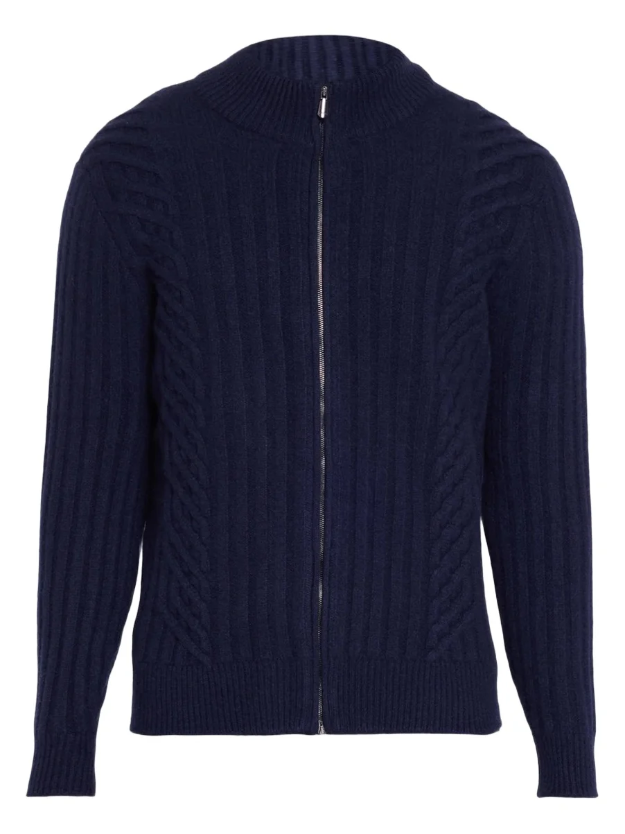 Cesare Attolini Men's Rib-Knit Cashmere Jacket
