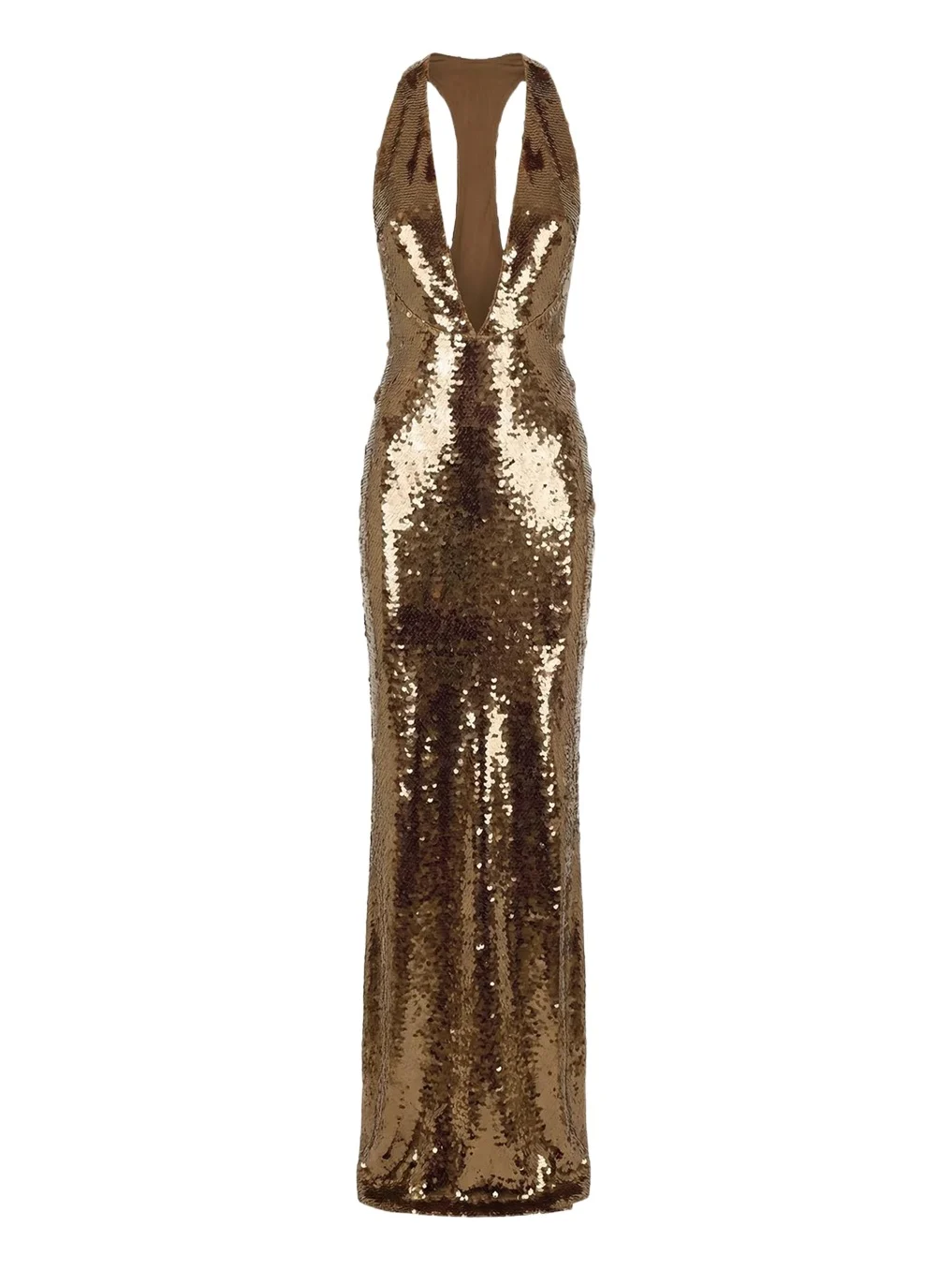 The New Arrivals by Ilkyaz Ozel Olympia Plunging Sequin Column Gown