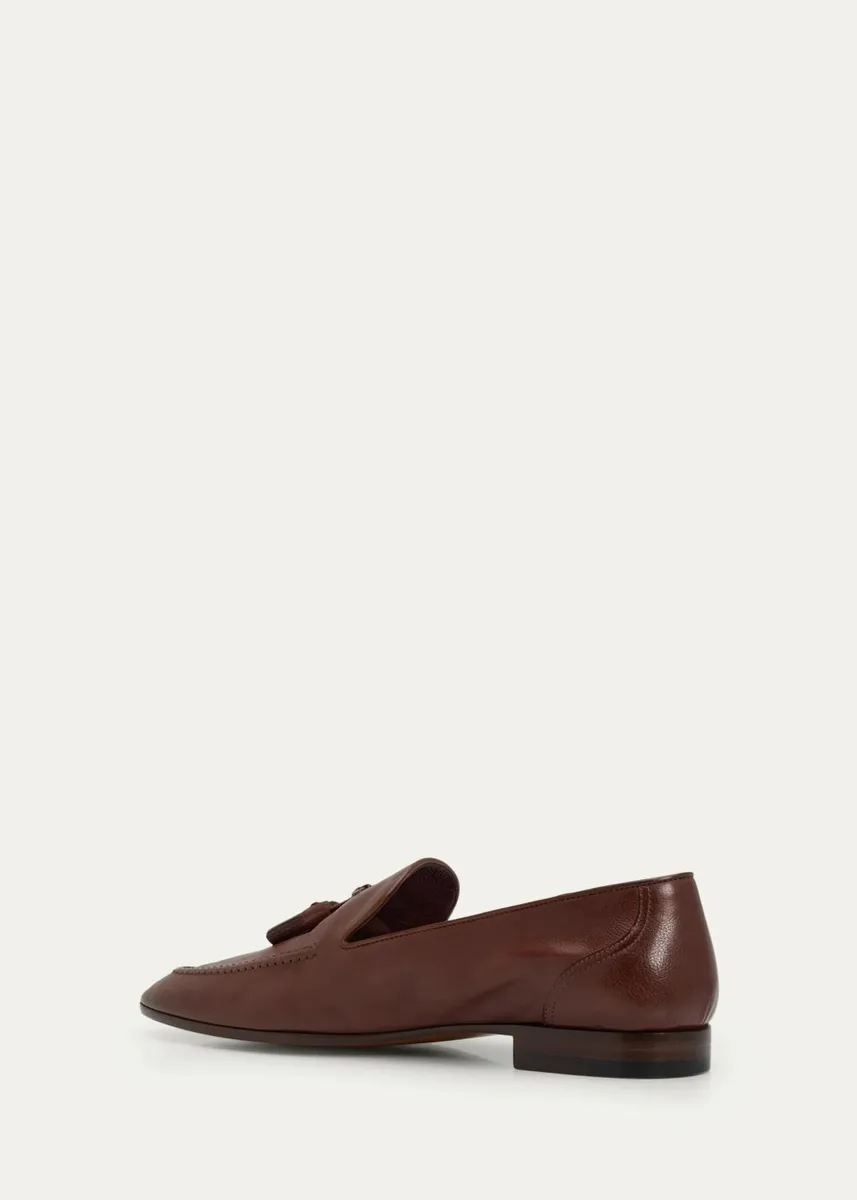 The Row Men's Caden Grained Leather Tassel Loafers | Thumbnail 6 The Row Men's Caden Grained Leather Tassel Loafers | Thumbnail 6