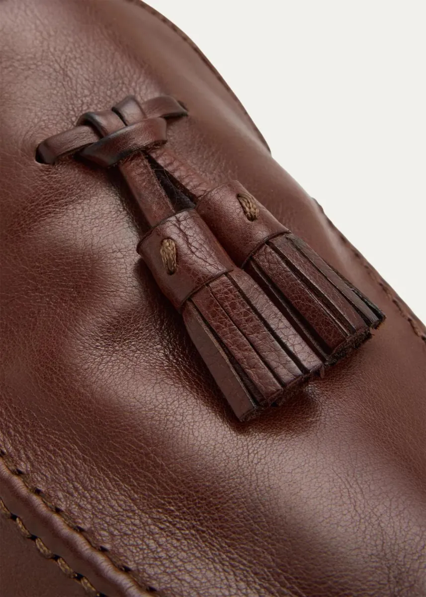 The Row Men's Caden Grained Leather Tassel Loafers | Thumbnail 7 The Row Men's Caden Grained Leather Tassel Loafers | Thumbnail 7