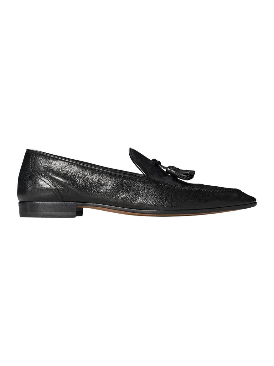 The Row Men's Caden Grained Leather Tassel Loafers