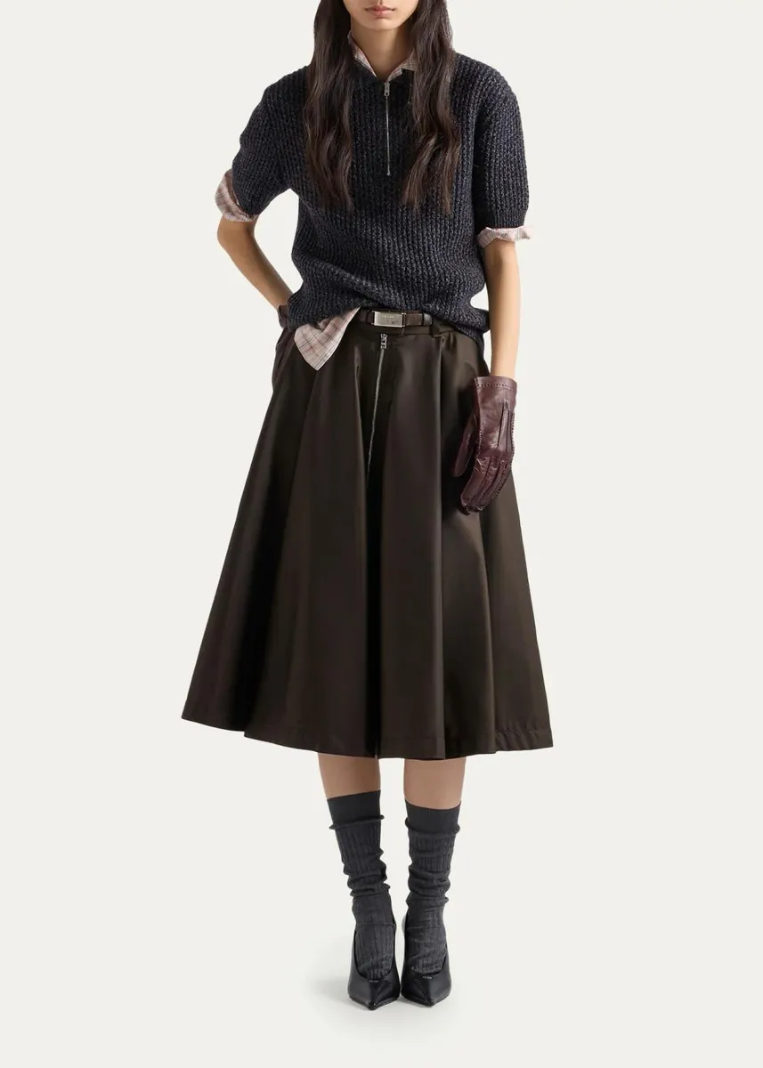 Prada Belted A-Line Skirt | Thumbnail 2 Prada Belted A-Line Skirt | Thumbnail 2