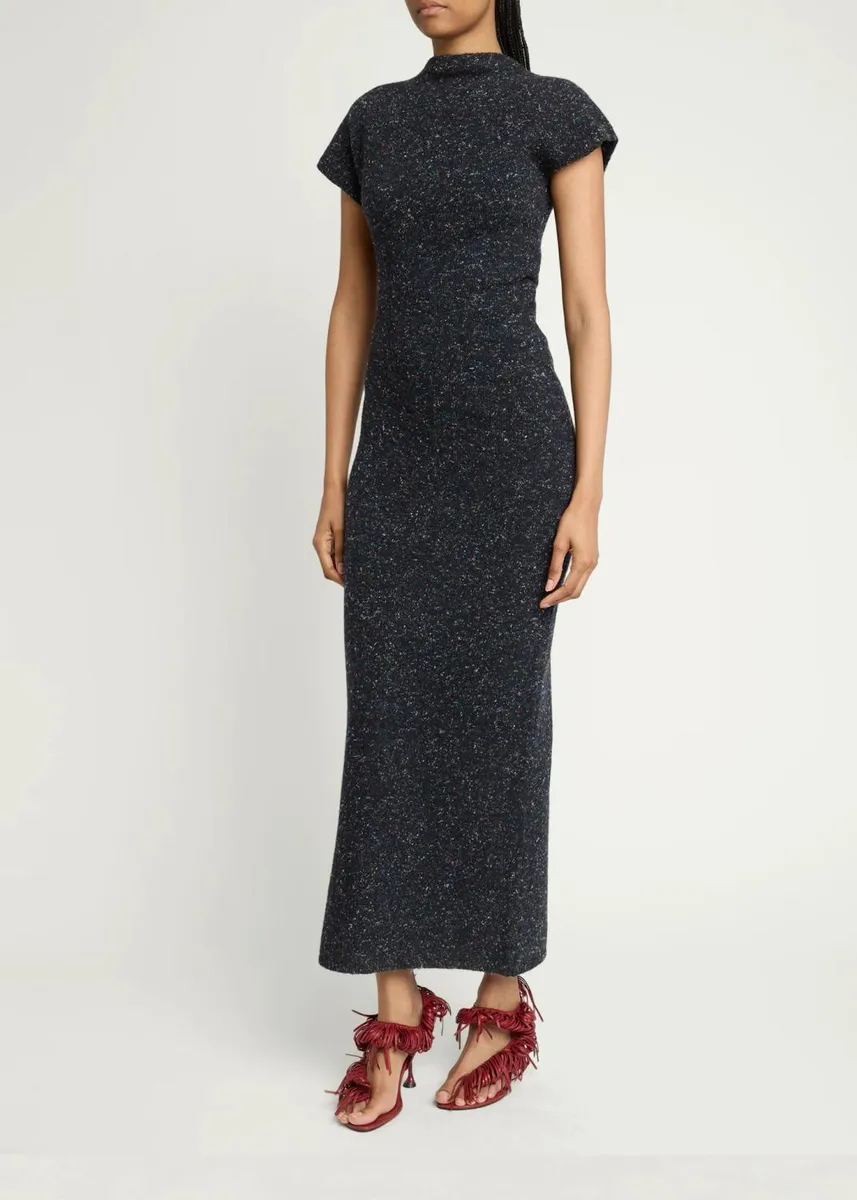 Proenza Schouler Abie Donegal-Effect Knit Wool Maxi Dress | Thumbnail 4 Proenza Schouler Abie Donegal-Effect Knit Wool Maxi Dress | Thumbnail 4