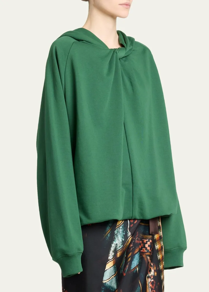 Dries Van Noten Hadella Knotted Cotton Hoodie | Thumbnail 4