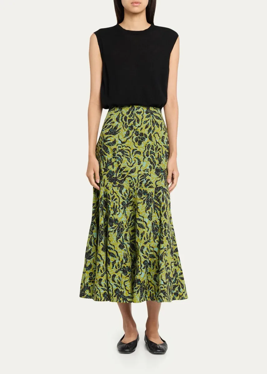 Ulla Johnson Clarisse Floral Trumpet Skirt | Thumbnail 2 Ulla Johnson Clarisse Floral Trumpet Skirt | Thumbnail 2