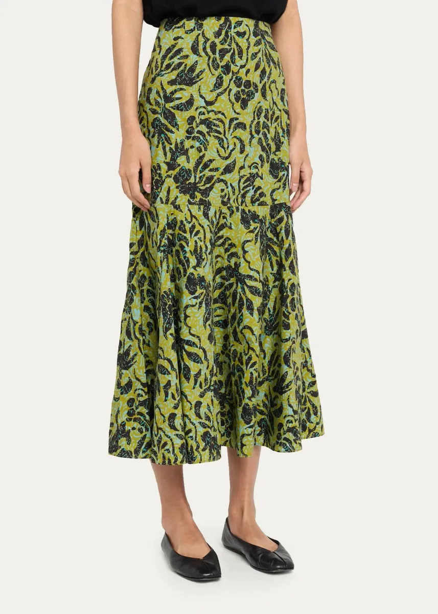 Ulla Johnson Clarisse Floral Trumpet Skirt | Thumbnail 4 Ulla Johnson Clarisse Floral Trumpet Skirt | Thumbnail 4